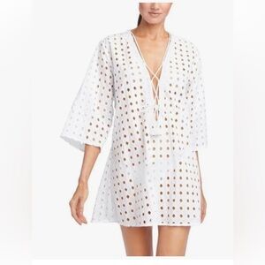 Robin Piccone White Eyelet Swim Cover-Up